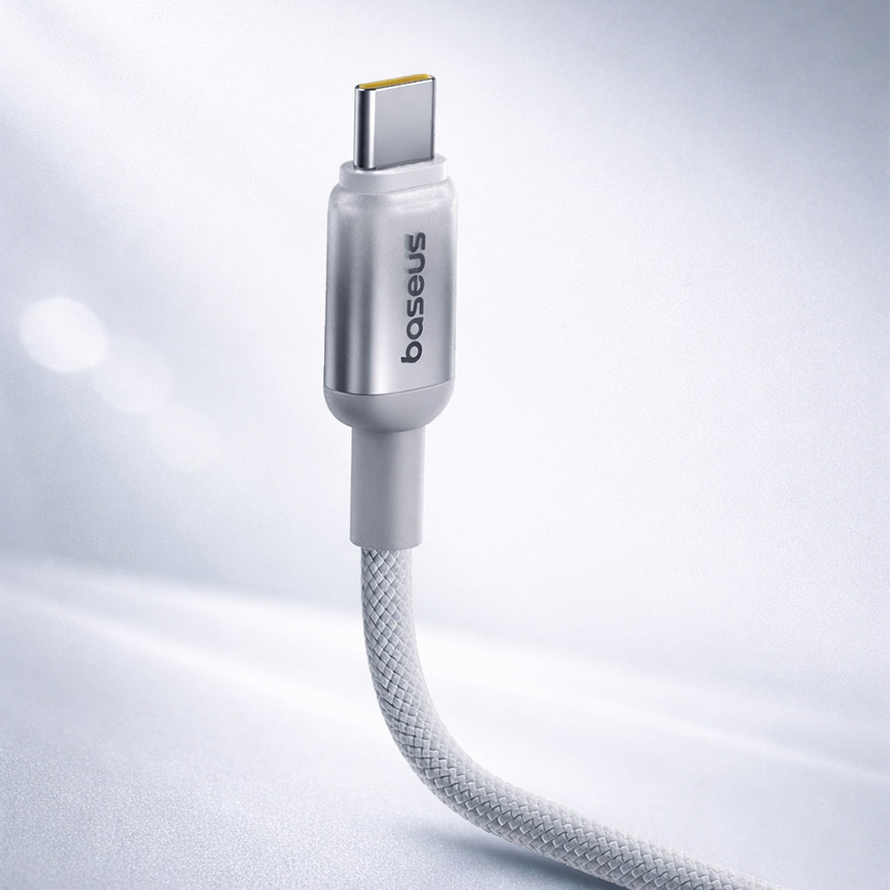 USB-C - USB-C Baseus Discolor Data- ja Latauskaapeli, 100W, 1m, Hopea E0420701
