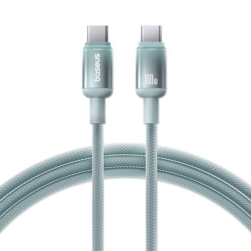 USB-C - USB-C Baseus Discolor Data- ja Latauskaapeli, 100W, 2m, Sinivihreä E0420703