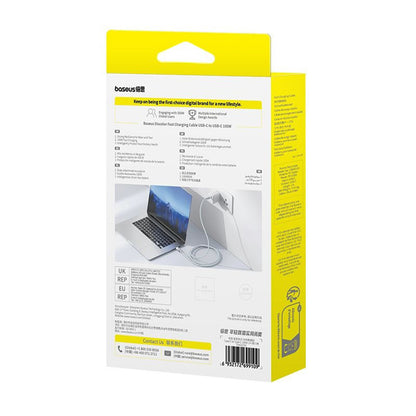 USB-C - USB-C Baseus Discolor Data- ja Latauskaapeli, 100W, 2m, Sinivihreä E0420703