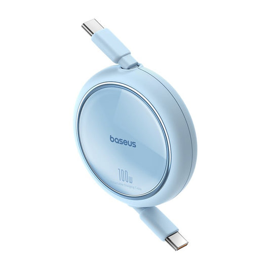 USB-C - USB-C Baseus Free2Draw Mini Retractable -data- ja latauskaapeli, 100W, 1m, Sininen P10364500311-00