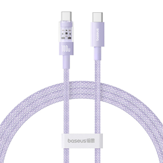 USB-C - USB-C Baseus Gem -data- ja latauskaapeli, 100W, 1m, Violetti P10373000511-00