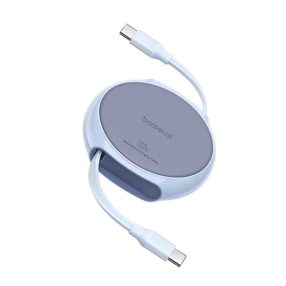 USB-C - USB-C Baseus Pathfinder Retractable -data- ja latauskaapeli, 100W, 1m, Sininen P10368400311-00