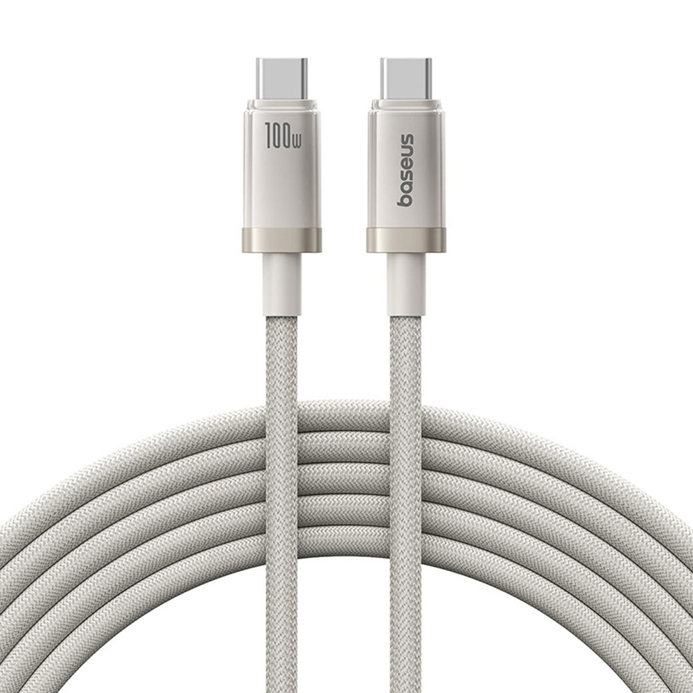 USB-C - USB-C Baseus Titanium -data- ja latauskaapeli, 100W, 2m, Hopea P10378100G21-01