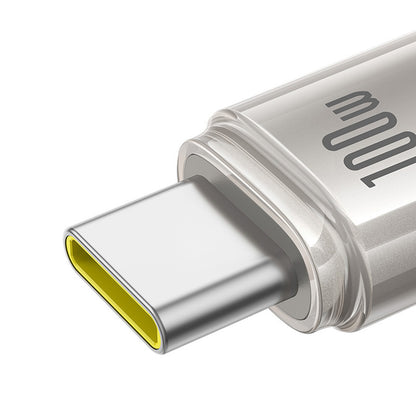 USB-C - USB-C Baseus Titanium -data- ja latauskaapeli, 100W, 2m, Hopea P10378100G21-01