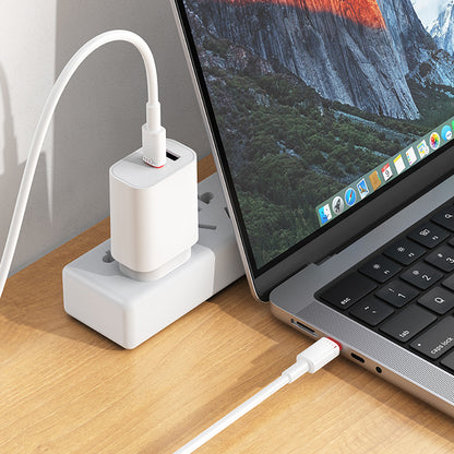 USB-C Data and Charging Cable - USB-C Borofone BX110 Beneficio, 60W, 1m, White