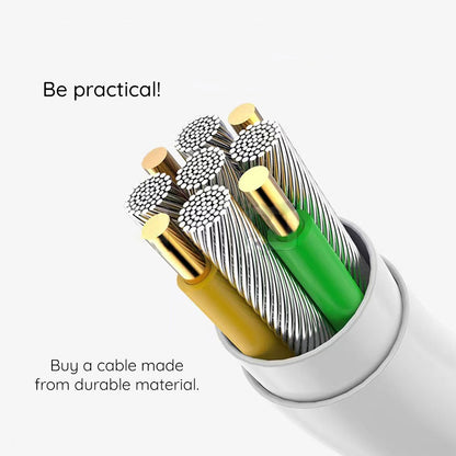 USB-C Data and Charging Cable - USB-C Borofone BX110 Beneficio, 60W, 1m, White
