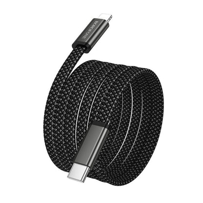 USB-C - USB-C Borofone BX124 Peace Tietojen siirto- ja latauskaapeli, 30W, 1m, Musta