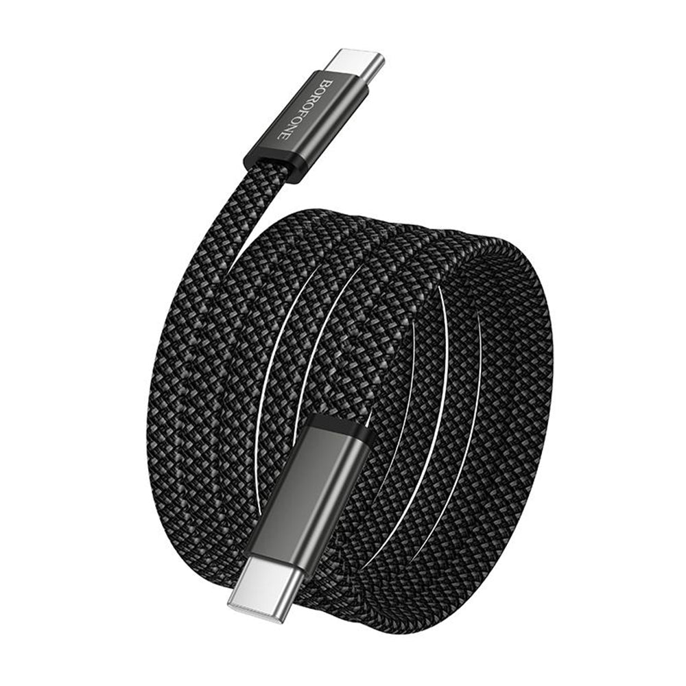 USB-C-tietojen ja latauksen kaapeli - USB-C Borofone BX124 Peace, 60W, 1m, Musta