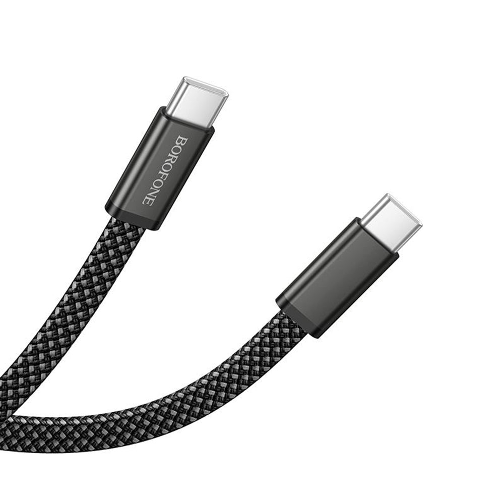 USB-C-tietojen ja latauksen kaapeli - USB-C Borofone BX124 Peace, 60W, 1m, Musta