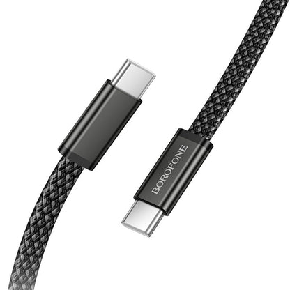 USB-C-tietojen ja latauksen kaapeli - USB-C Borofone BX124 Peace, 60W, 1m, Musta