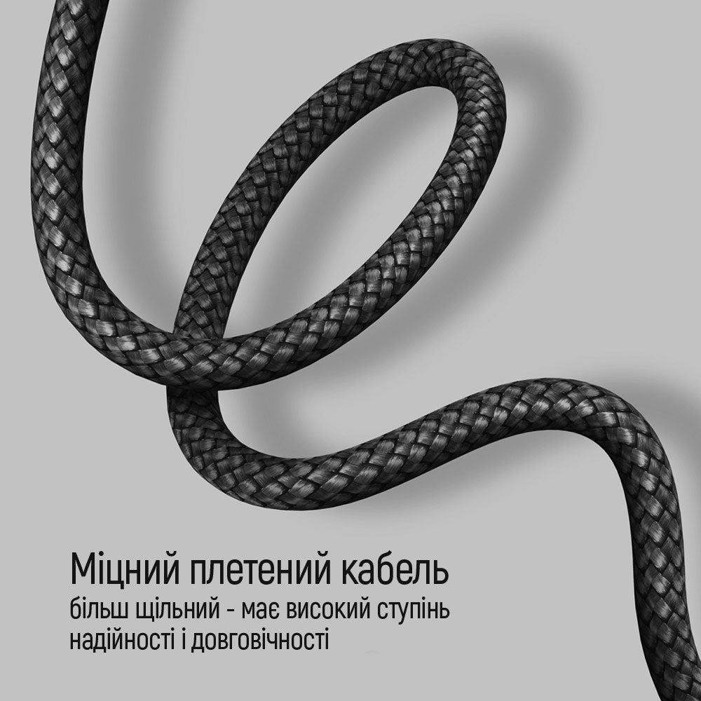 USB-C - USB-C Data- ja latauskaapeli ColorWay CW-CBPDCC040, 65W, 1m, Harmaa