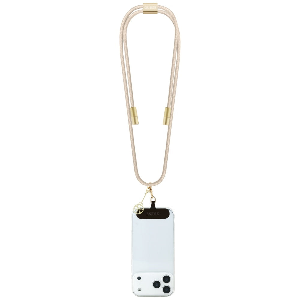 USB-C - USB-C Guess CBDY 4G Charm -data- ja latauskaapeli, 100W, 1.5m, Beige