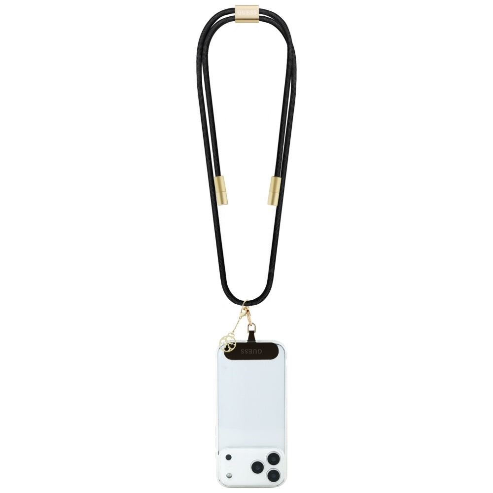 USB-C - USB-C Guess CBDY 4G Charm -data- ja latauskaapeli, 100W, 1.5m, Musta