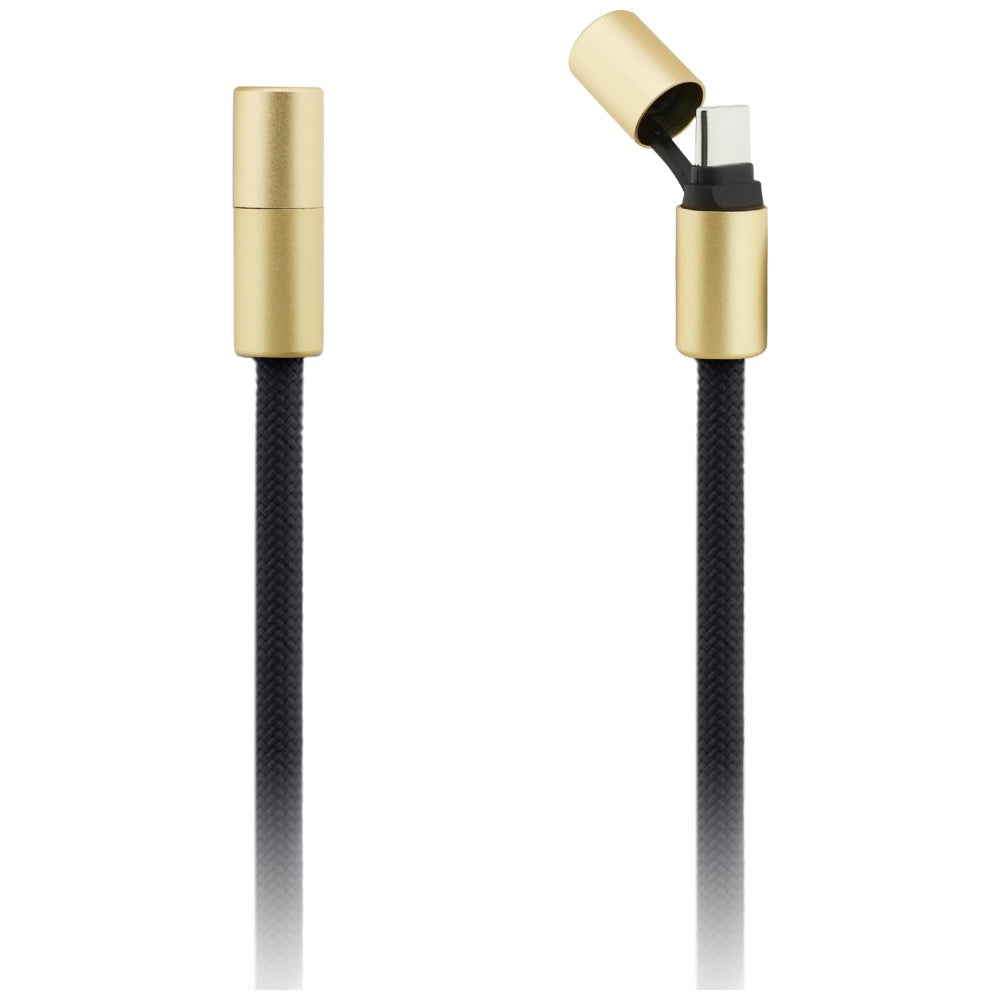 USB-C - USB-C Guess CBDY 4G Charm -data- ja latauskaapeli, 100W, 1.5m, Musta