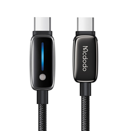 USB-C - USB-C McDodo CA-0100, 100W, 1.2m, musta data- ja latauskaapeli