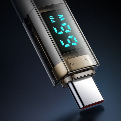 USB-C - USB-C McDodo CA-3610 Data- ja Latauskaapeli, Auto Power Off -näyttö, 100W, 1.2m, Musta