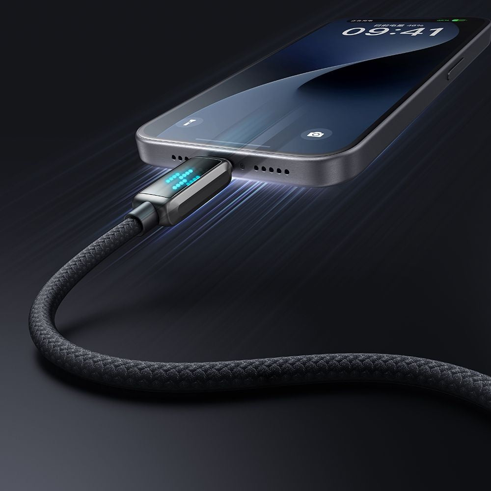 USB-C - USB-C McDodo CA-4250 Display -data- ja latauskaapeli, 100W, 1.2m, Musta