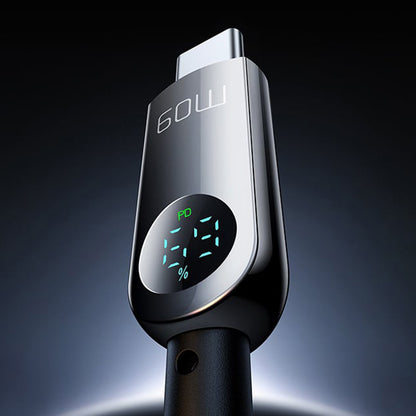 USB-C - USB-C McDodo CA-4780 Display -data- ja latauskaapeli, 60W, 1.2m, Musta