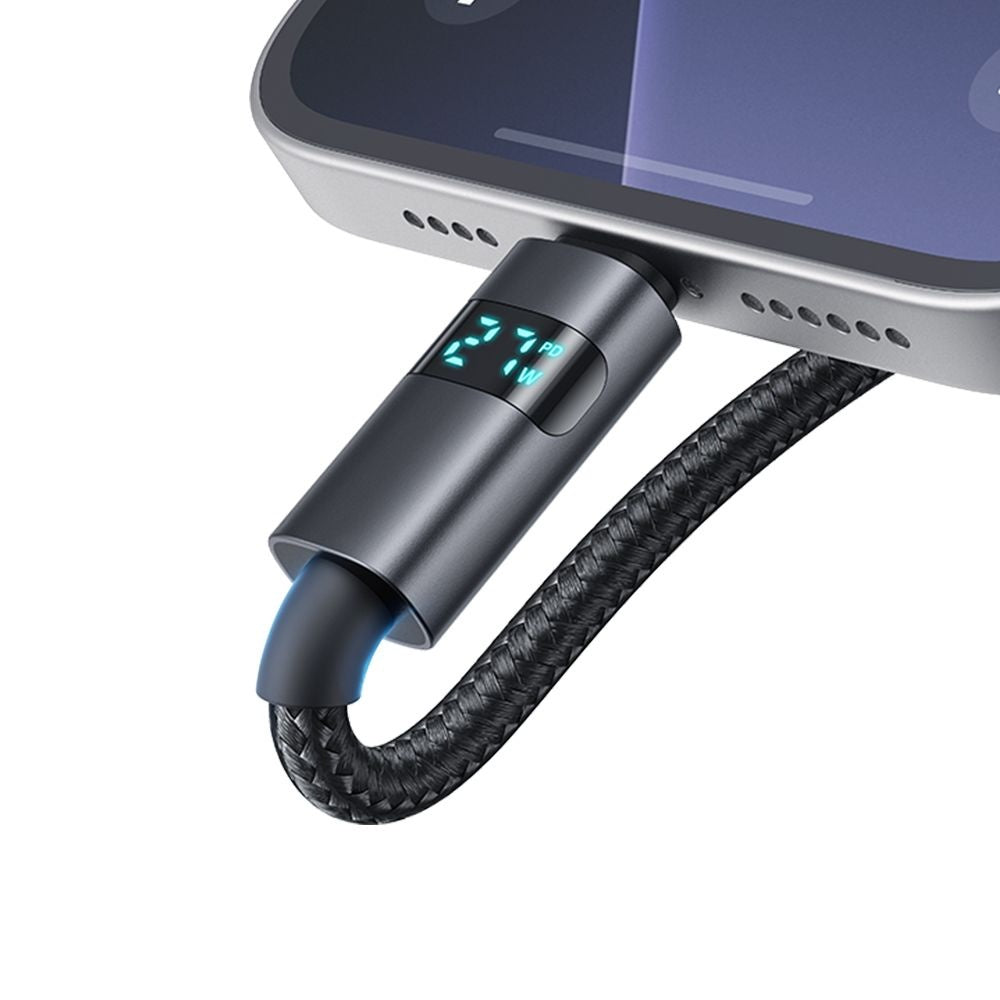 USB-C - USB-C McDodo CA-5610 Display -data- ja latauskaapeli, 100W, 1.2m, Musta