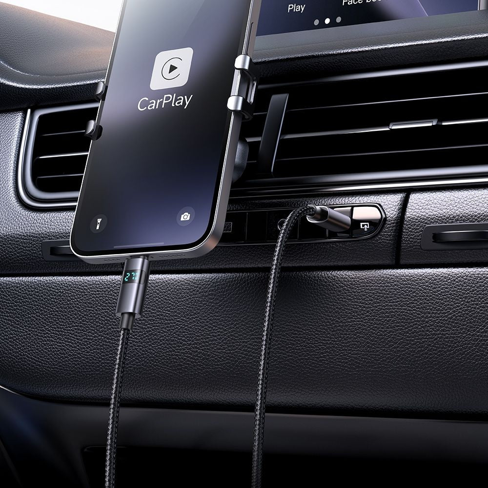 USB-C - USB-C McDodo CA-5610 Display -data- ja latauskaapeli, 100W, 1.2m, Musta