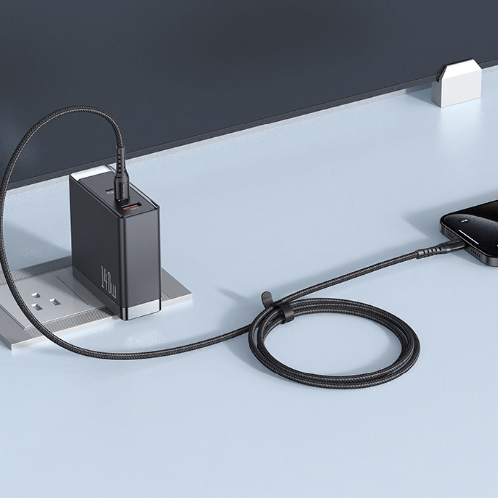 USB-C - USB-C McDodo CA-5641 Data- ja latauskaapeli, 60W, 1m, Musta