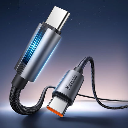 USB-C - USB-C McDodo CA-5740 Data- ja Latauskaapeli, 100W, 1.2m, Musta