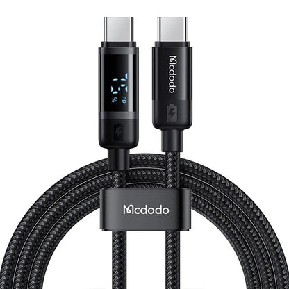 USB-C - USB-C McDodo CA-5780 Bat Display -data- ja latauskaapeli, 60W, 1.2m, Musta