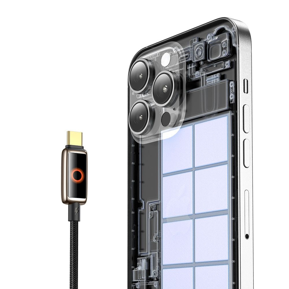 USB-C - USB-C McDodo CA-6681 Auto Power Off -data- ja latauskaapeli, 100W, 1.2m, Kulta