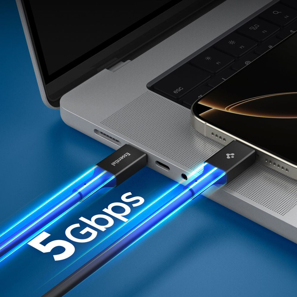 USB-C Data and Charging Cable - USB-C Spigen EB10020CC, 100W, 2m, Black