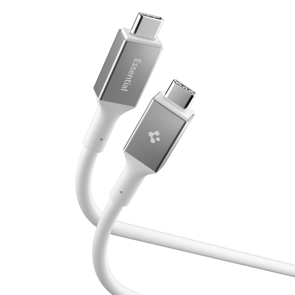 USB-C - USB-C Data- ja latauskaapeli Spigen EB24015CC, 240W, 1.5m, Valkoinen ACA10422