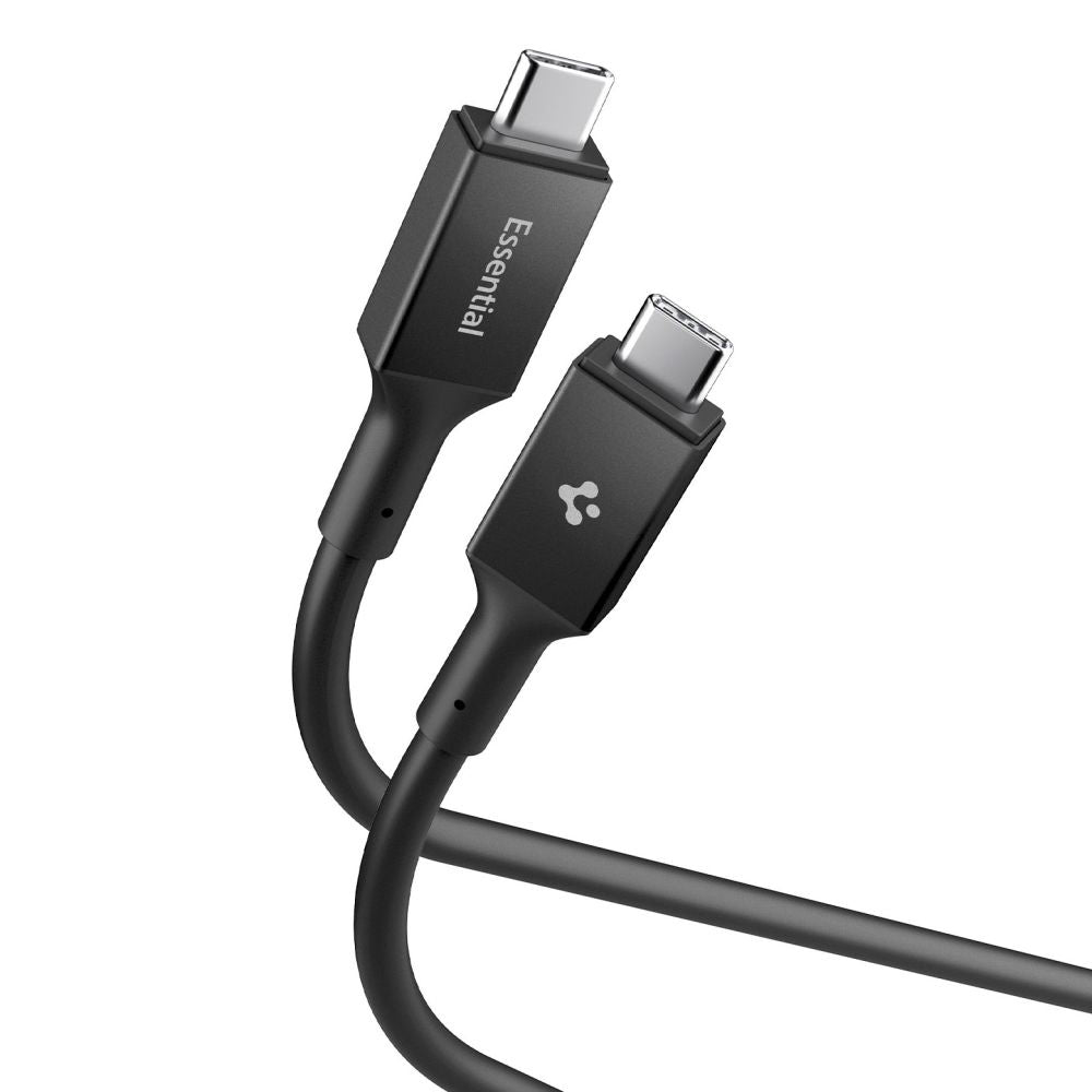 USB-C - USB-C Data- ja latauskaapeli Spigen EB24015CC, 240W, 1.5m, Musta ACA10423