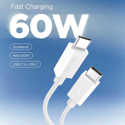 USB-C Data and Charging Cable - USB-C Spigen EB6015CC, 60W, 1.5m, White ACA10416