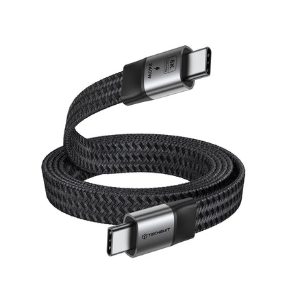 USB-C Data and Charging Cable - USB-C Techsuit ElysiumSync Pro CX1, 240W, 1m, Gray