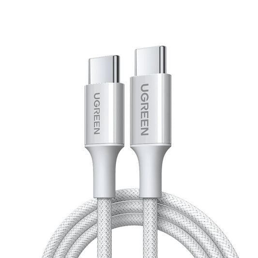 USB-C - USB-C UGREEN L501 -data- ja latauskaapeli, 60W, 2m, Harmaa
