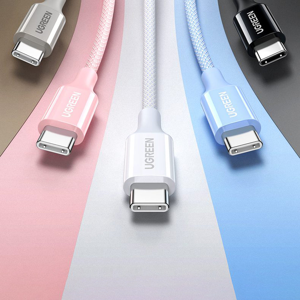 USB-C - USB-C UGREEN L501 -data- ja latauskaapeli, 60W, 2m, Harmaa