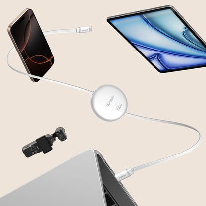 USB-C - USB-C UGREEN L531 Data- ja Latauskaapeli, 100W, 1m, Valkoinen