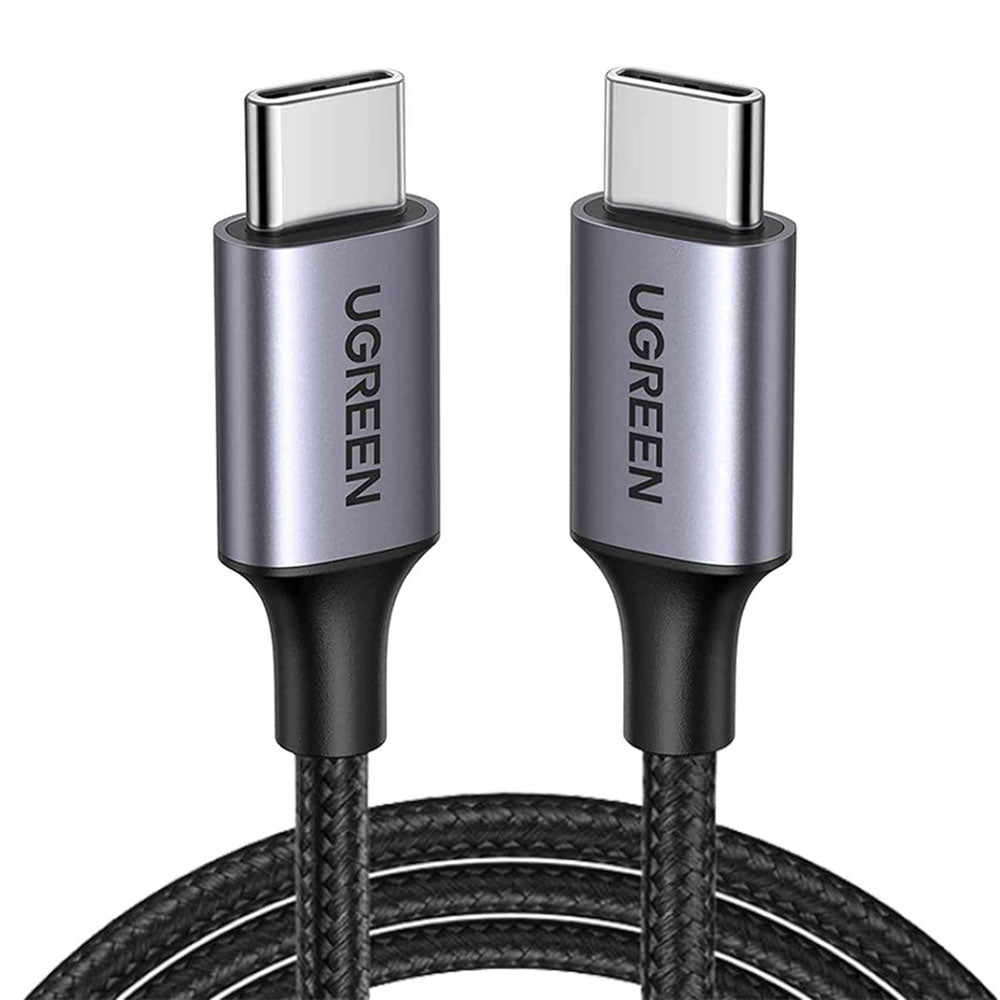 USB-C–USB-C-datakaapeli ja latauskaapeli UGREEN US261 (50152), 60 W, 2 m, harmaa