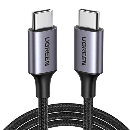 USB-C–USB-C-datakaapeli ja latauskaapeli UGREEN US261 (50152), 60 W, 2 m, harmaa