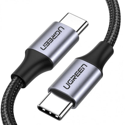 USB-C–USB-C-datakaapeli ja latauskaapeli UGREEN US261 (50152), 60 W, 2 m, harmaa