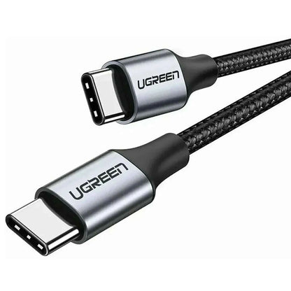 USB-C–USB-C-datakaapeli ja latauskaapeli UGREEN US261 (50152), 60 W, 2 m, harmaa