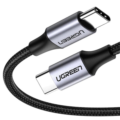 USB-C–USB-C-datakaapeli ja latauskaapeli UGREEN US261 (50152), 60 W, 2 m, harmaa