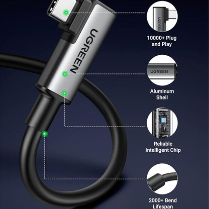 USB-C - USB-C UGREEN US551 (90629) Kulma, 60W, 5m, Musta