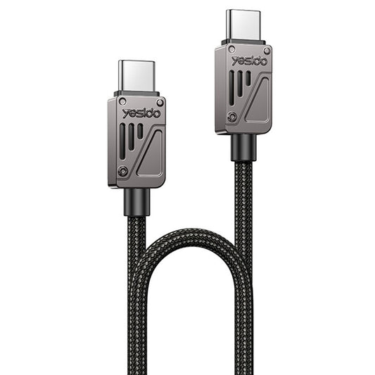 USB-C - USB-C Yesido CA196 Data- ja Latauskaapeli, 60W, 1.2m, Musta