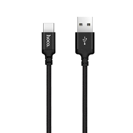 USB-A - USB-C Tietojen ja Latauksen Kaapeli HOCO X14 Times, 18W, 2m, Musta