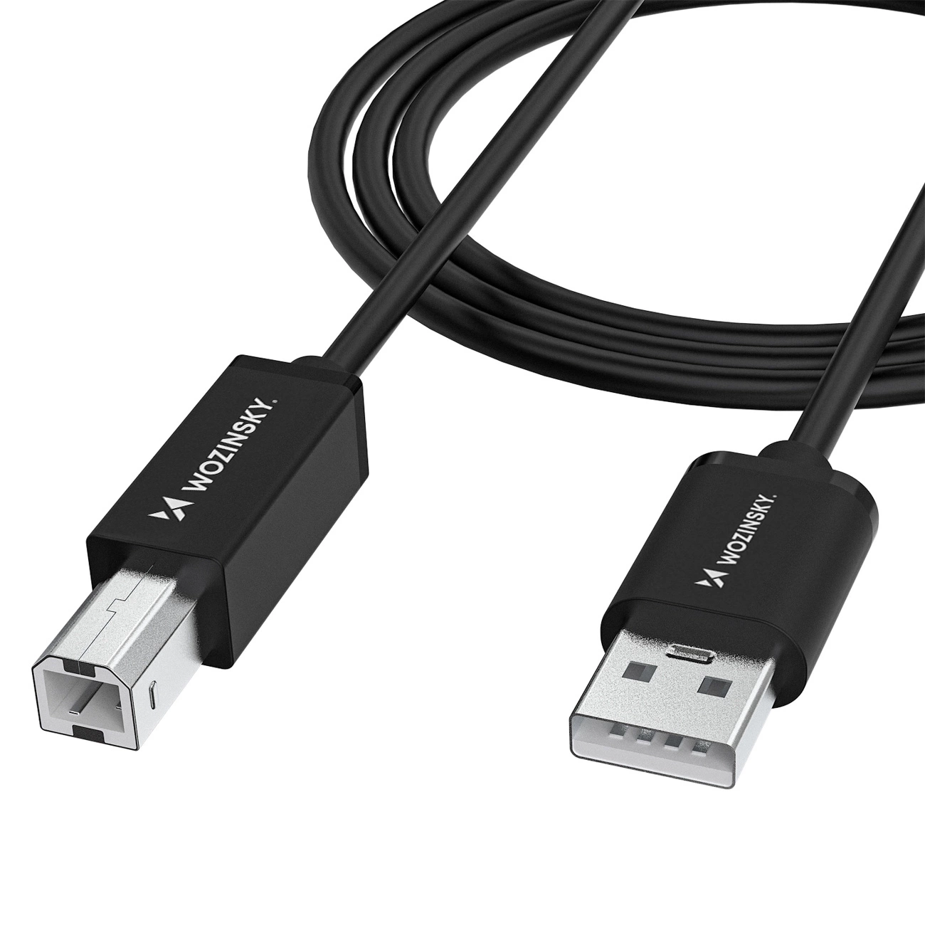 WZK WKDDY3S Tulostinkaapeli, USB-A - USB-B, 2m, Musta