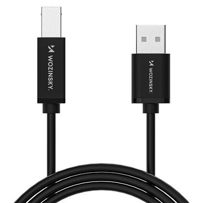 WZK WKDDY3S Tulostinkaapeli, USB-A - USB-B, 2m, Musta