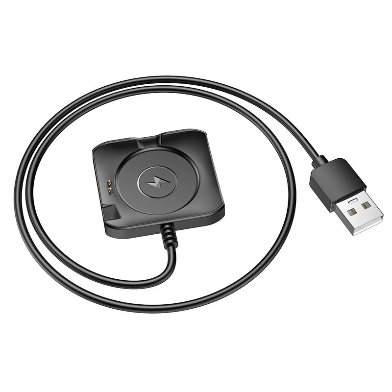 Latauskaapeli HOCO Y28 Smartwatchille, USB-A, Musta