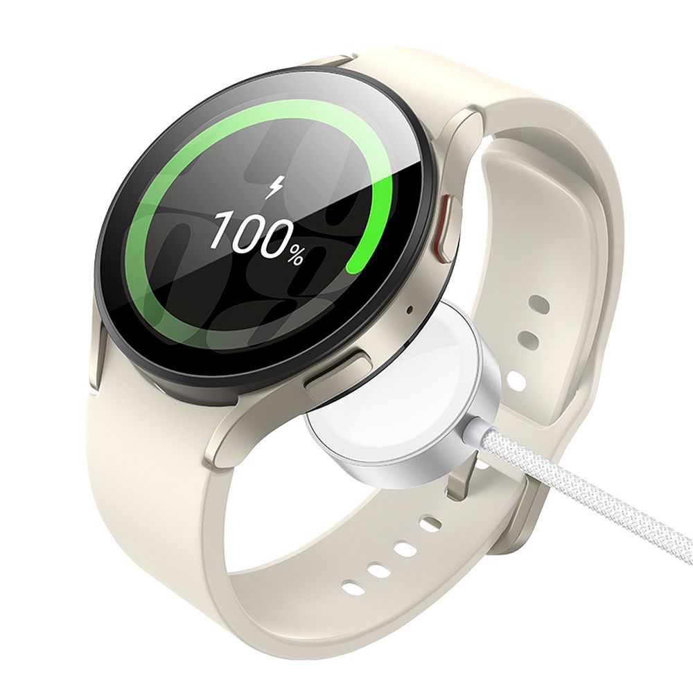 HOCO CW59 latauskaapeli Apple Watch / Samsung Galaxy Watch -sarjoille, Valkoinen