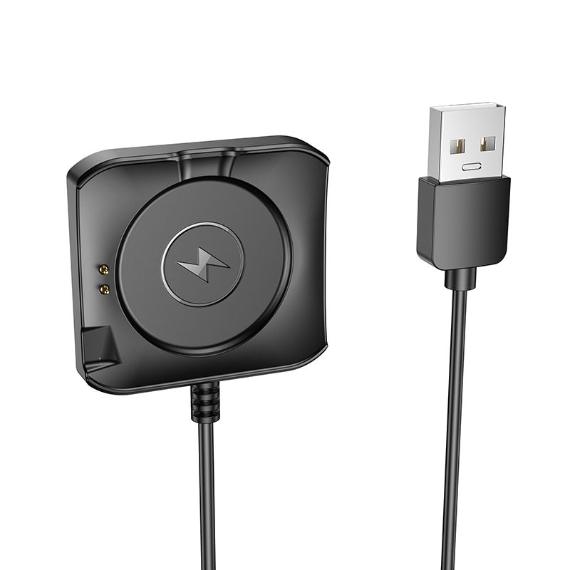 Latauskaapeli HOCO Y28 Smartwatchille, USB-A, Musta