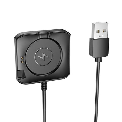 Latauskaapeli HOCO Y28 Smartwatchille, USB-A, Musta